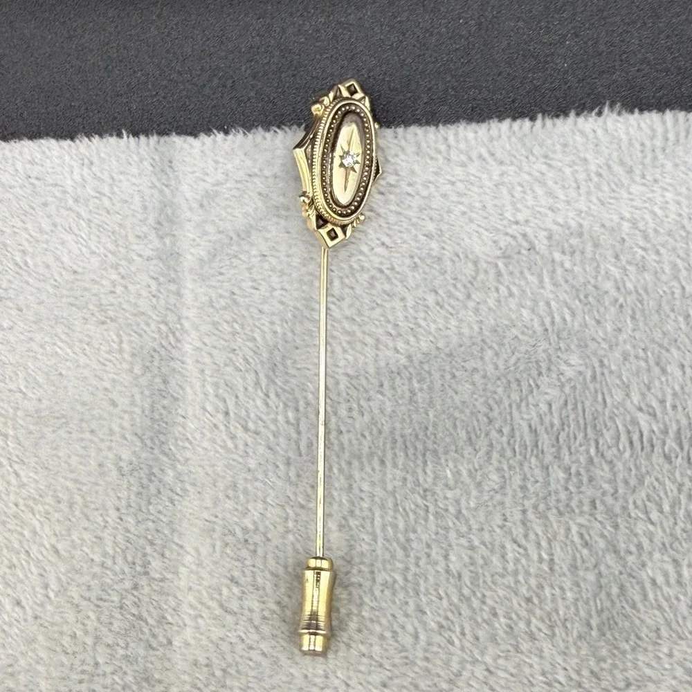 Vintage Avon Stick Pin Kensington Gold Tone - Picture 2 of 6